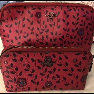 Coach makeup bag set